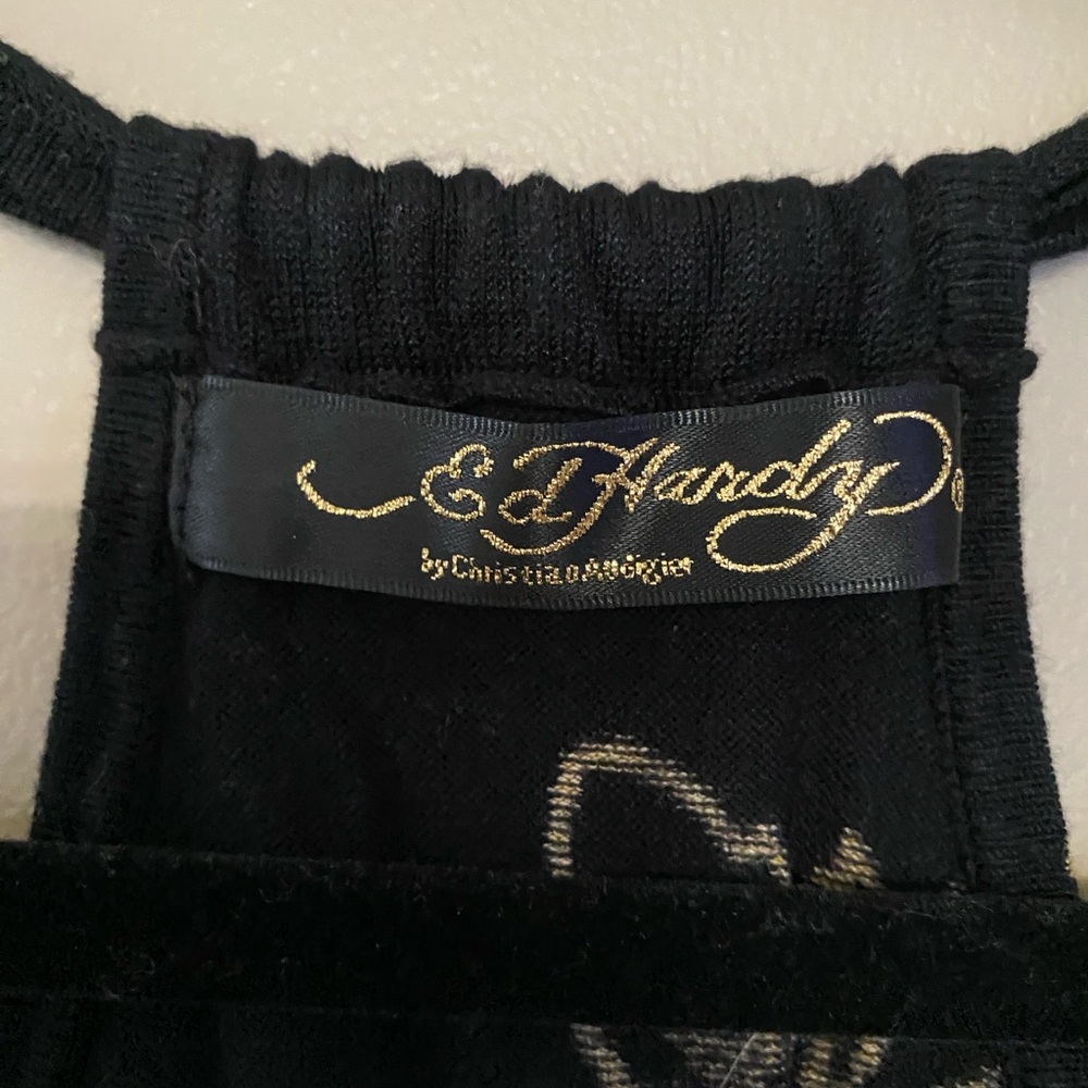 Ed Hardy Black Tank with Gold Accents - Picture 4 of 6